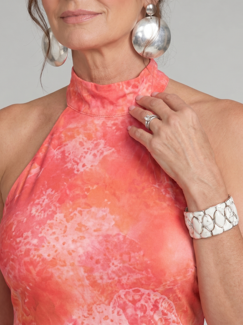 CORALINE | Halter Neck Maxi Jurk met Print