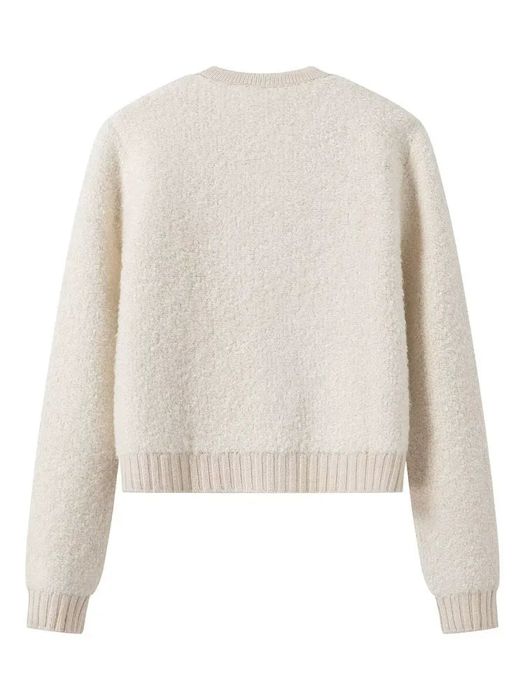 AGNES | Elegante Bouclé Gebreide Vest