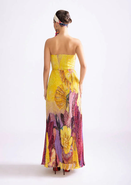 OLIVIA | Plissé Maxi Jurk