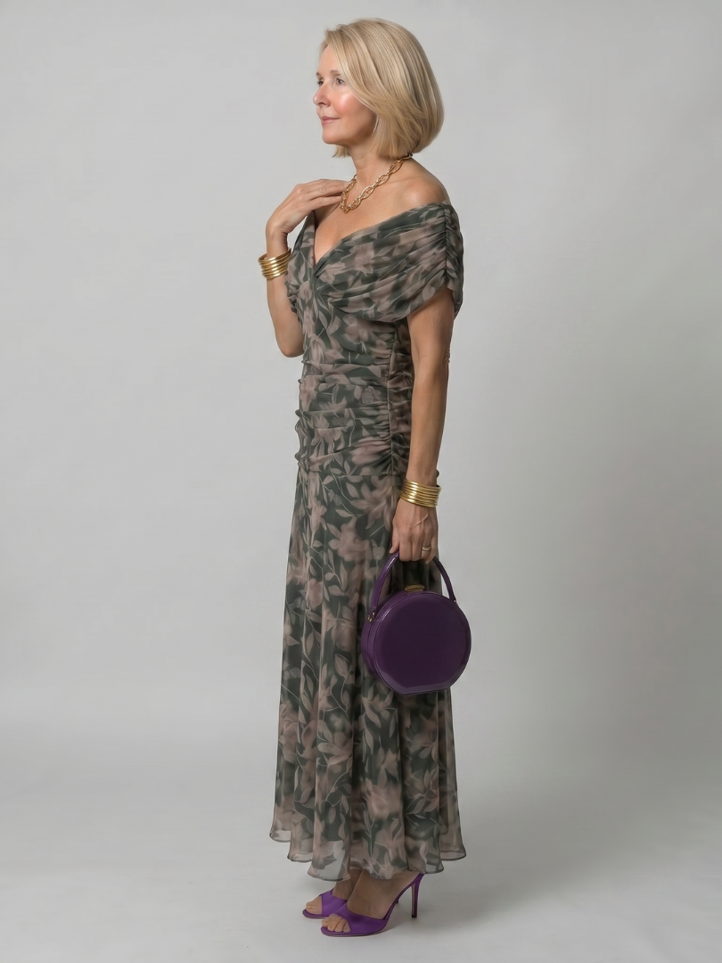 ANNEMARIE | Off Shoulder Flow Maxi Jurk