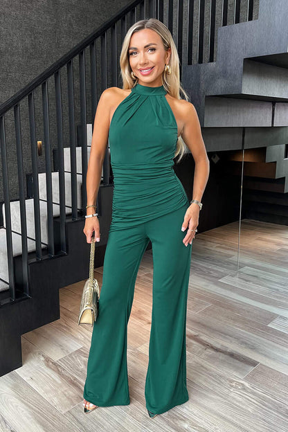 MABEL | Geplooide Halter Jumpsuit