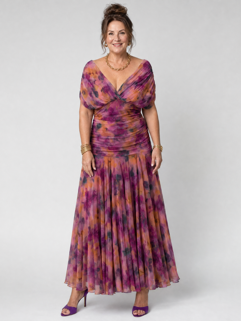 ANNEMARIE | Off Shoulder Flow Maxi Jurk