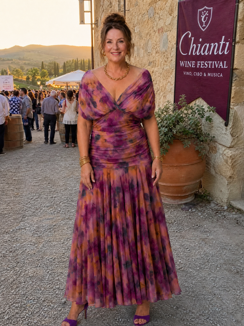 ANNEMARIE | Off Shoulder Flow Maxi Jurk