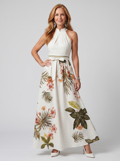 LARISSA | Draped Halter Maxi Jurk