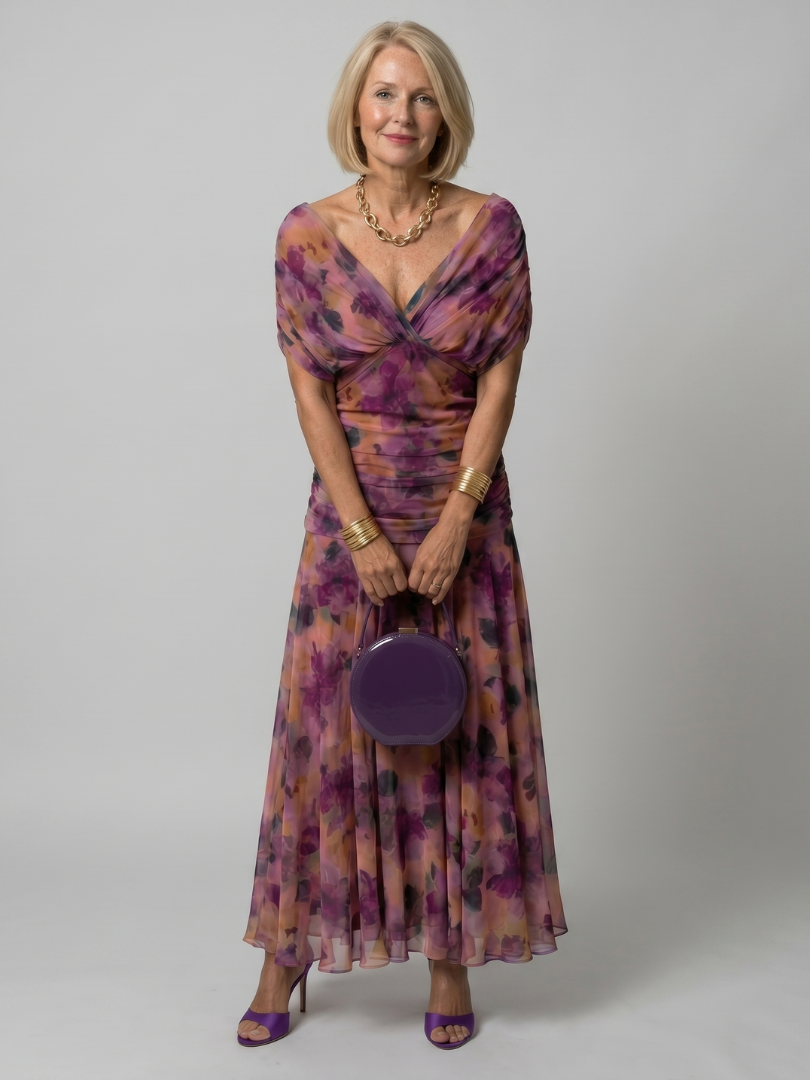 ANNEMARIE | Off Shoulder Flow Maxi Jurk