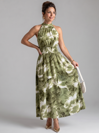 OLIVIA | Abstract Print Maxi Jurk