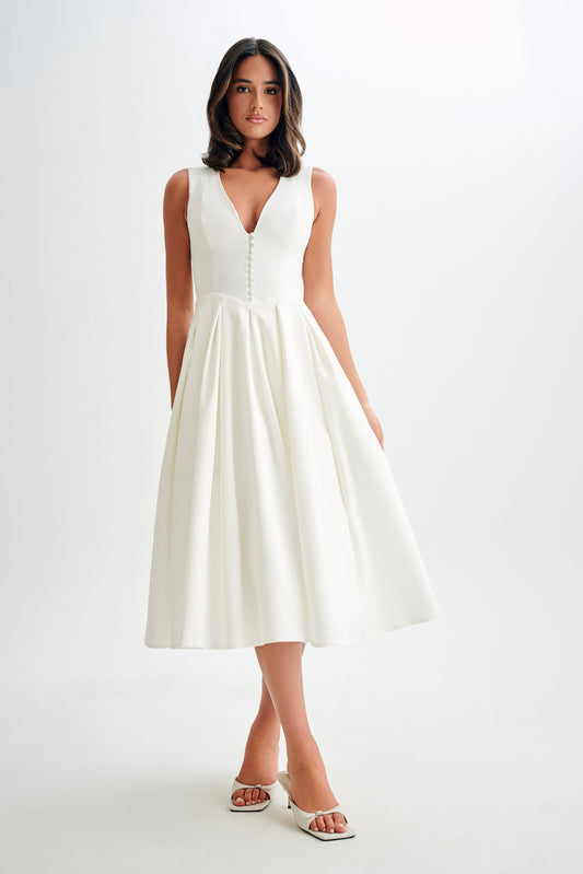 CHRISTINE | Mouwloze Midi Jurk