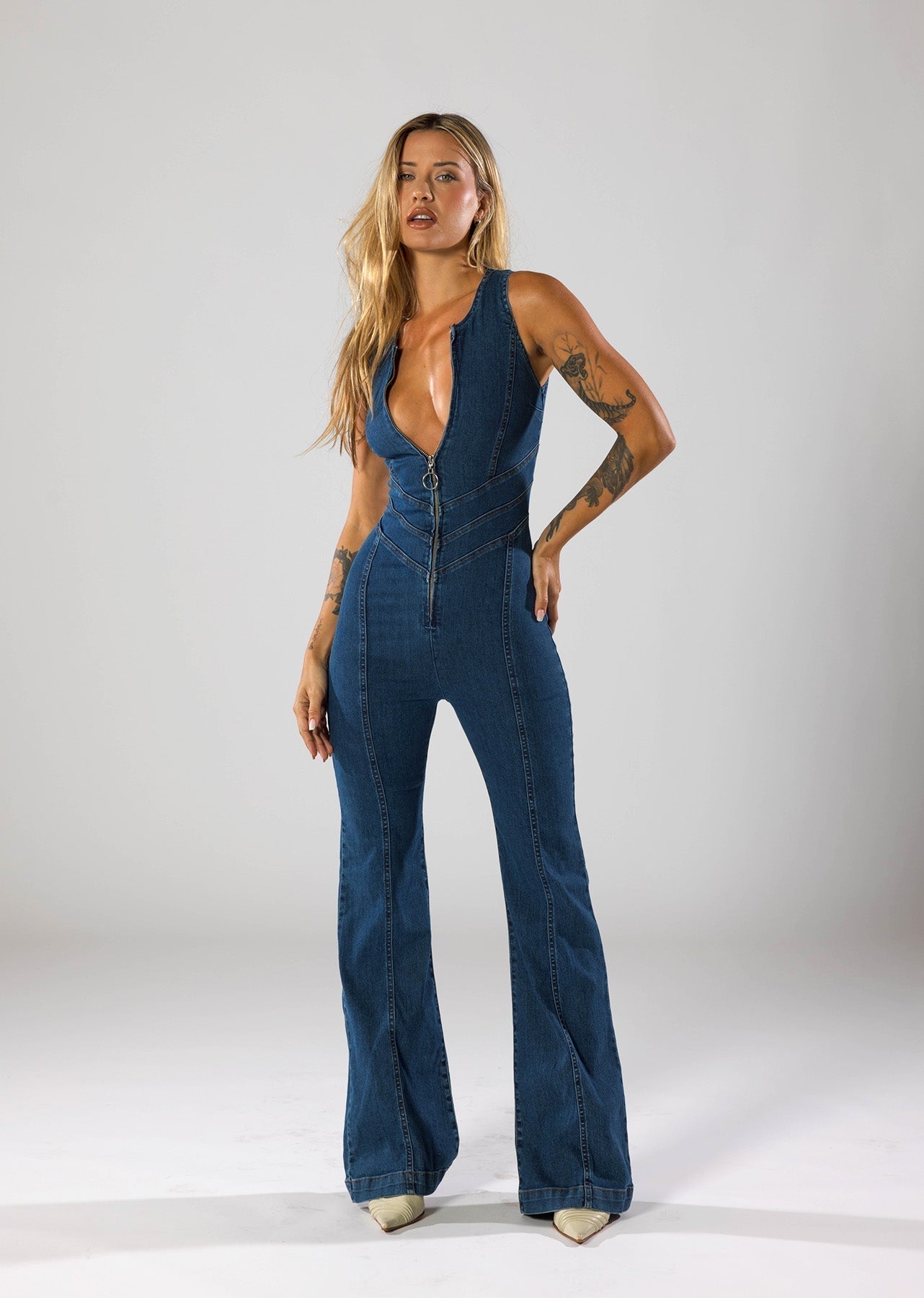AMALIE – Denim Jumpsuit