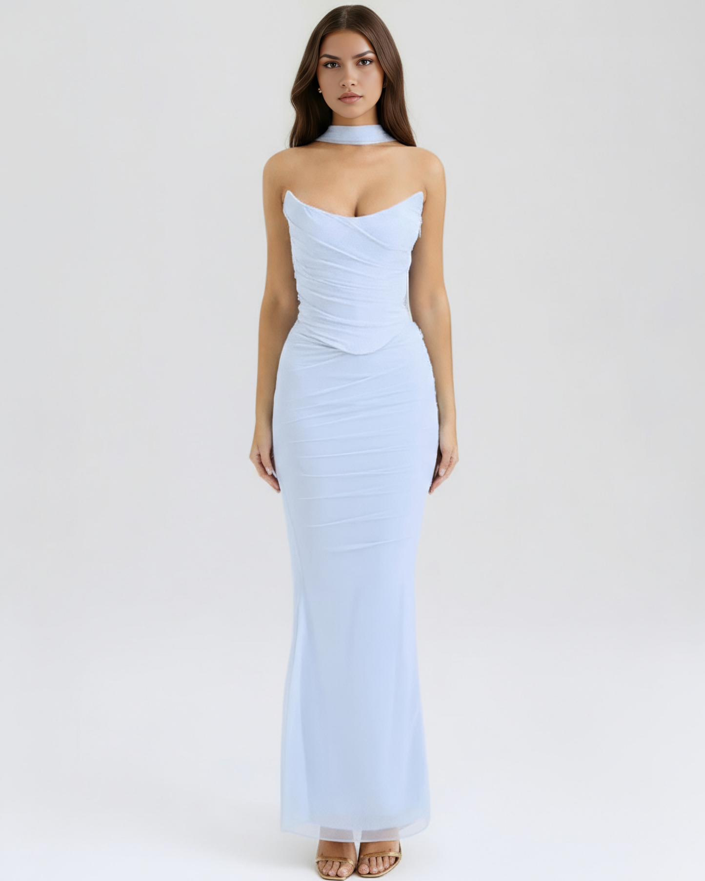 NICOLE | Aansluitende Body-Fit Maxi Jurk