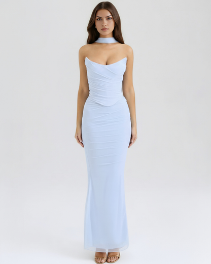 NICOLE | Aansluitende Body-Fit Maxi Jurk