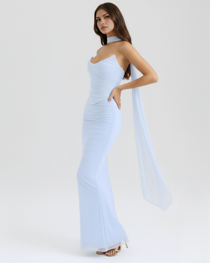 NICOLE | Aansluitende Body-Fit Maxi Jurk