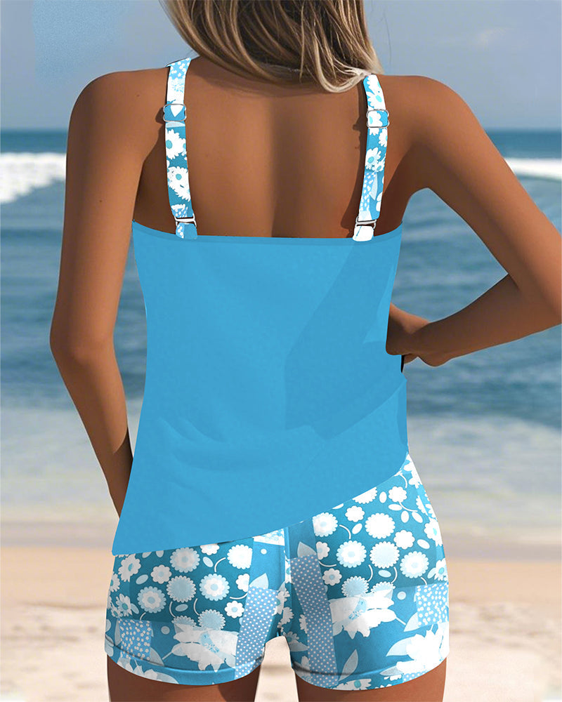 TRIANA | Florale Tankini Shorts Set