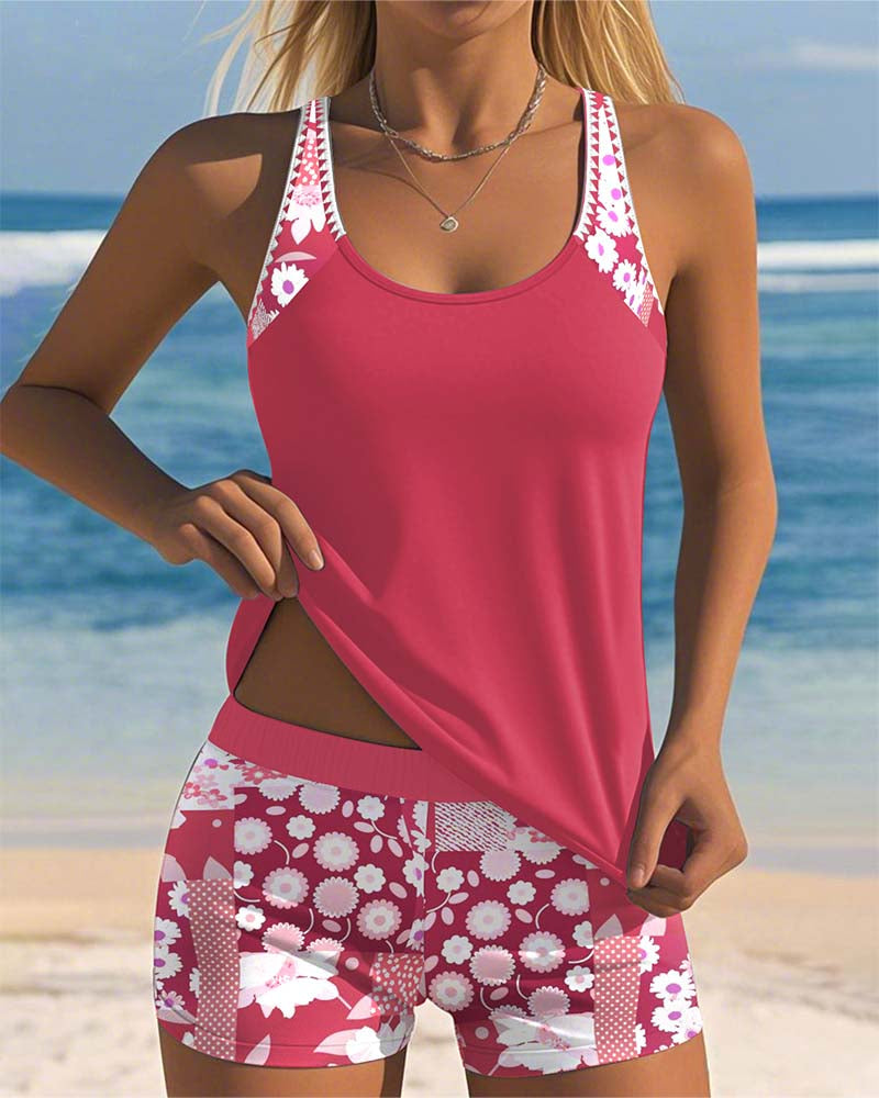 TRIANA | Florale Tankini Shorts Set