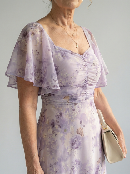 ELISE | Flutter Sleeve Maxi Jurk