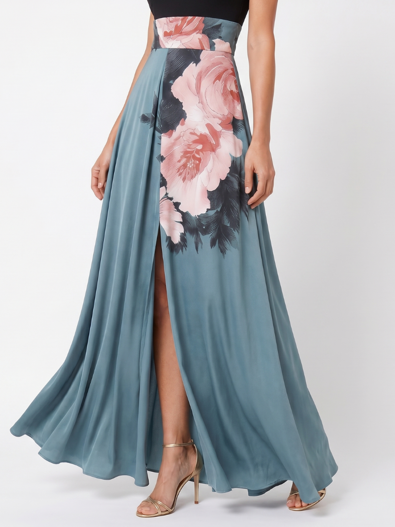 ROSALIE | Halter Bloemen Maxi Jurk