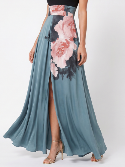 ROSALIE | Halter Bloemen Maxi Jurk