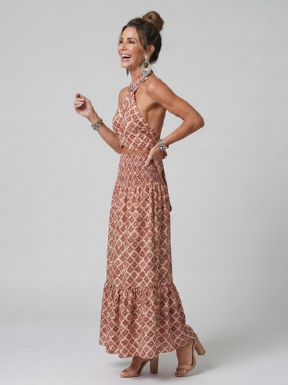YARA | Cross Halter Maxi Jurk
