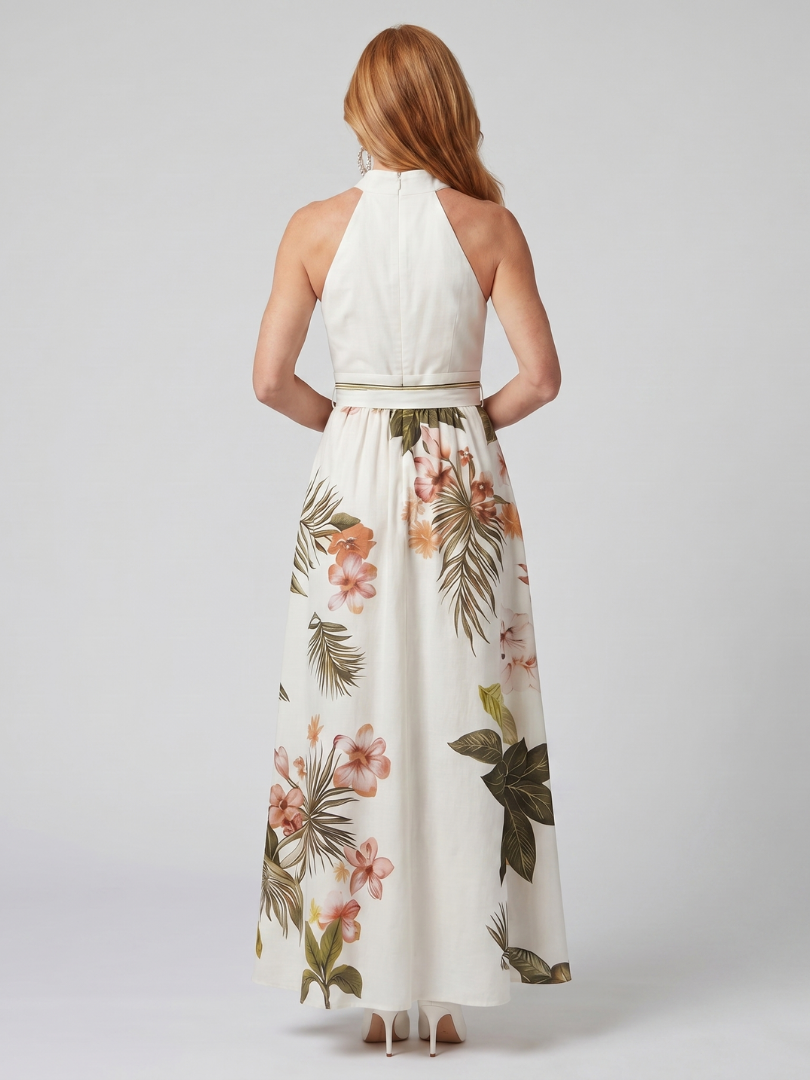 LARISSA | Draped Halter Maxi Jurk