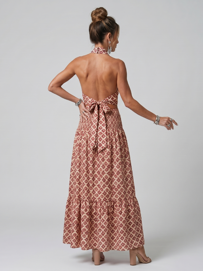 YARA | Cross Halter Maxi Jurk