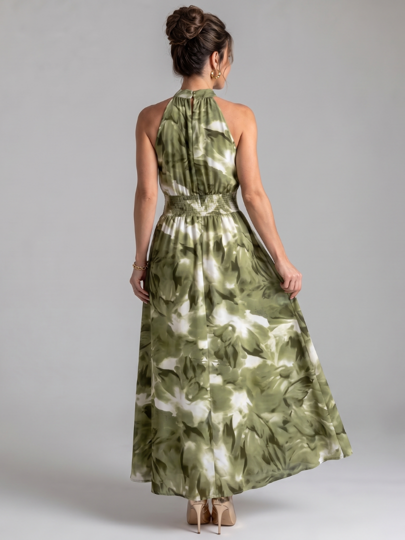 OLIVIA | Abstract Print Maxi Jurk