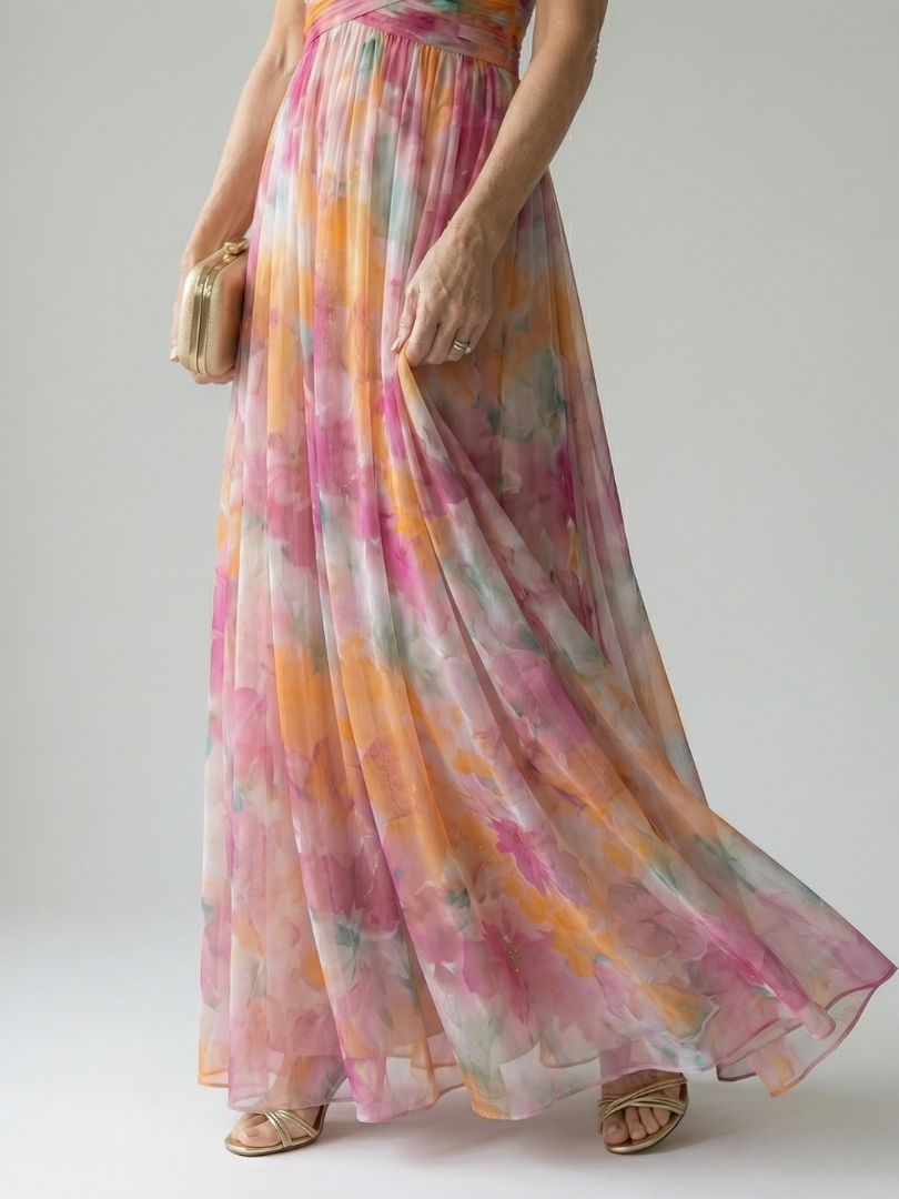 ELINE | Zachte Wikkel Maxi Jurk