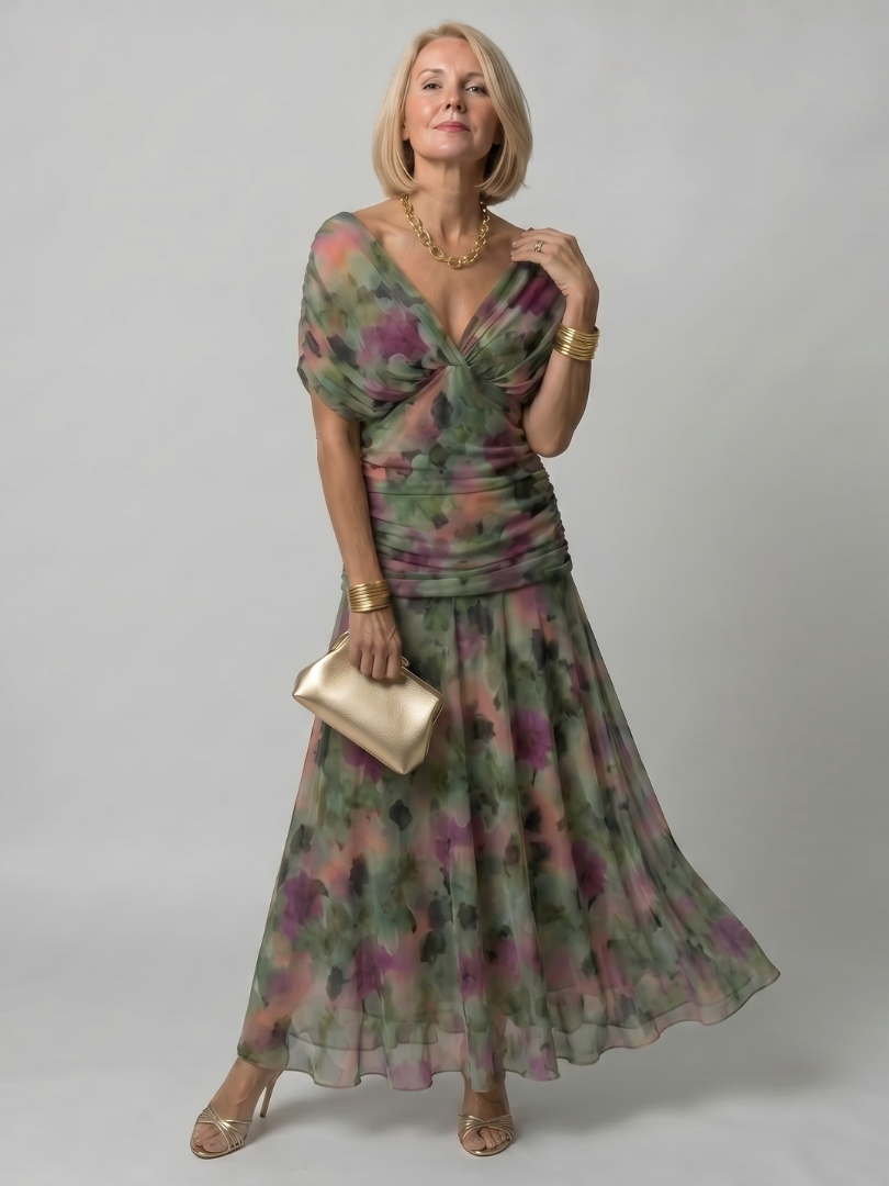 ANNEMARIE | Off Shoulder Flow Maxi Jurk