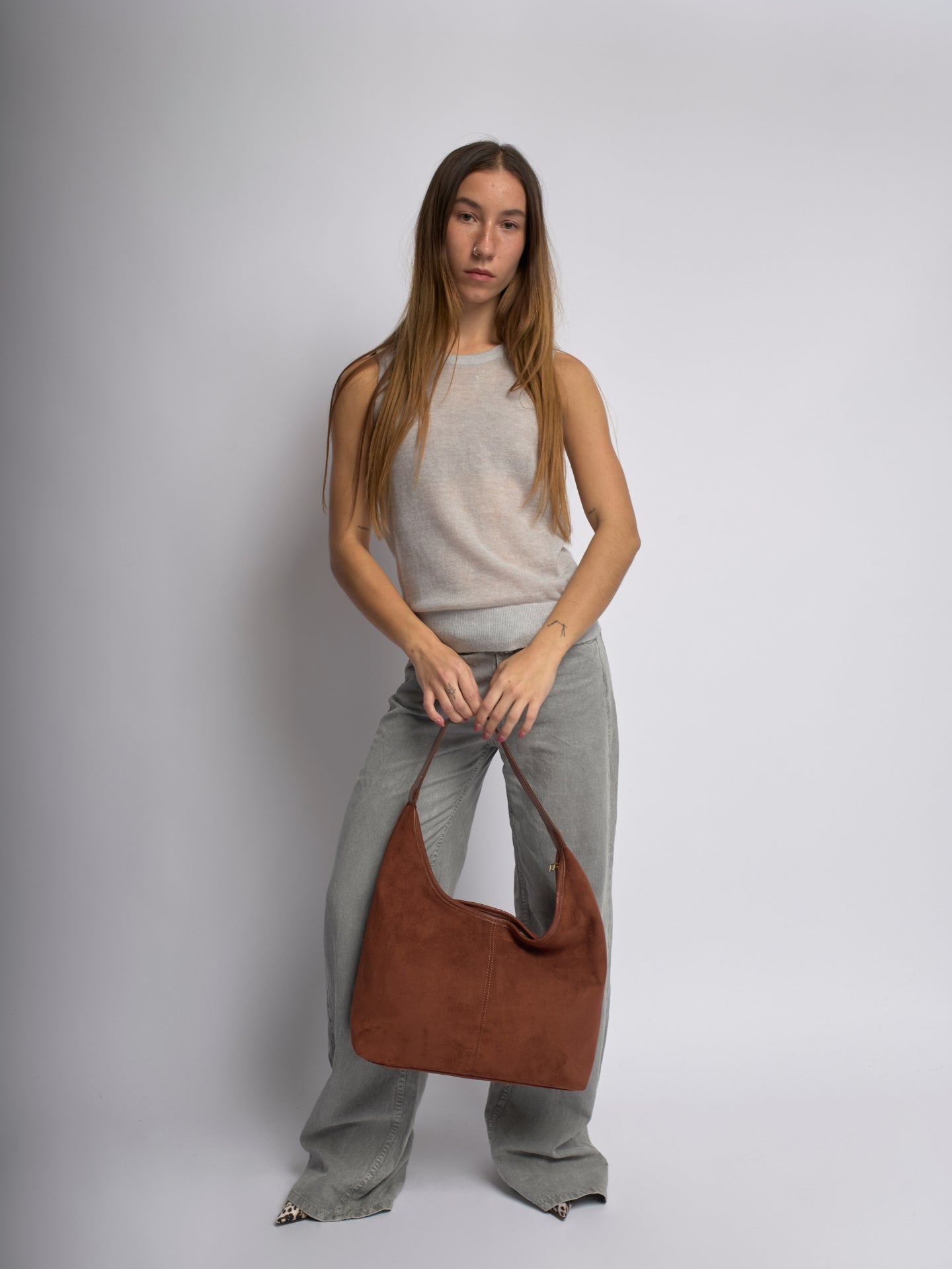Suede Daily Lederen Tote