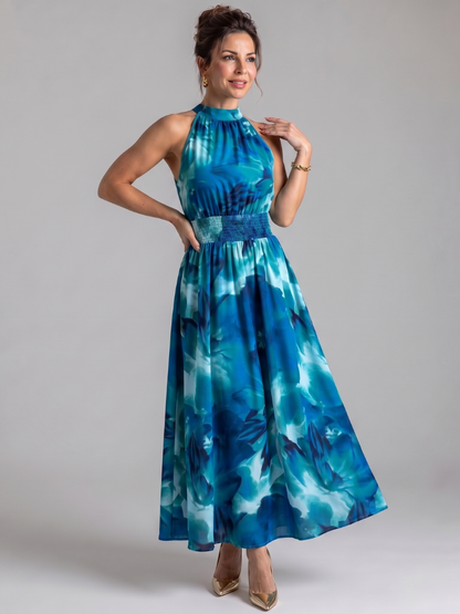 OLIVIA | Abstract Print Maxi Jurk