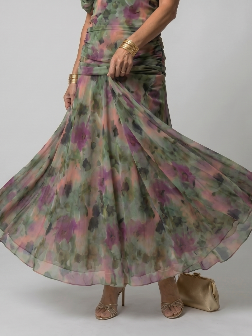 ANNEMARIE | Off Shoulder Flow Maxi Jurk