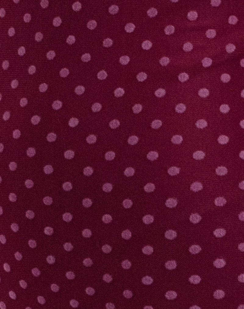 KAIA | Retro Polka Maxi-jurk