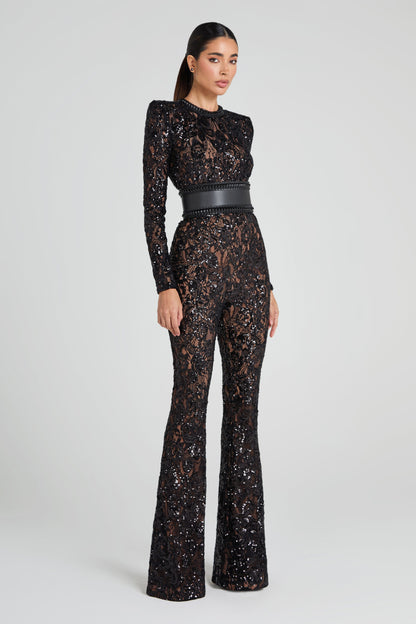 ELVIRA – Luxe Lace Sequin Jumpsuit