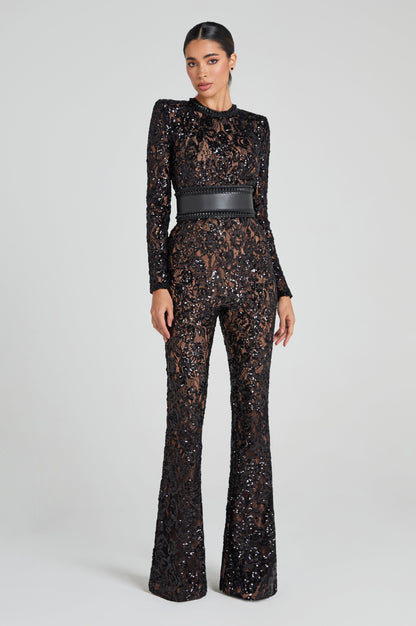 ELVIRA – Luxe Lace Sequin Jumpsuit