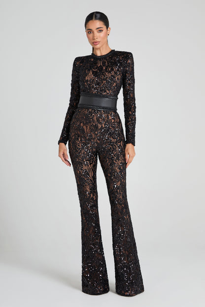 ELVIRA – Luxe Lace Sequin Jumpsuit