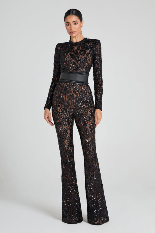 ELVIRA – Luxe Lace Sequin Jumpsuit