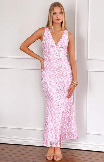 LIZZY | Roze Maxi Jurk