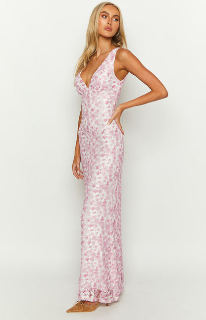 LIZZY | Roze Maxi Jurk