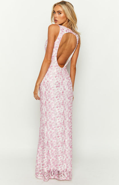 LIZZY | Roze Maxi Jurk