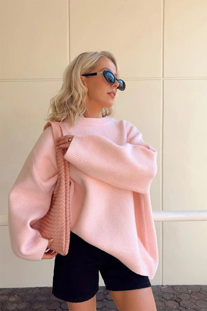 JOAN - Oversized Roze Trui