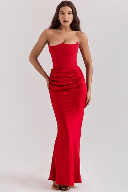 CAMILA – Straploze Maxi Jurk