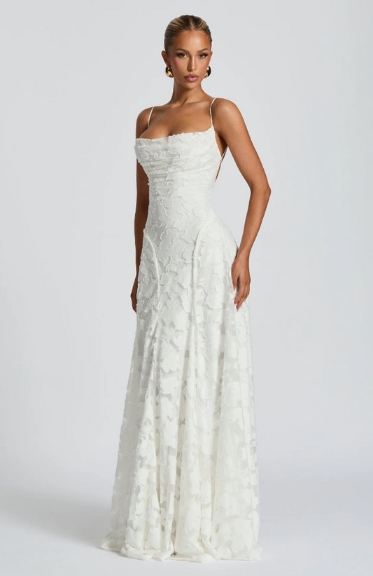 SOFIA | Elegante Maxi Jurk - Wit
