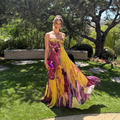 OLIVIA | Plissé Maxi Jurk