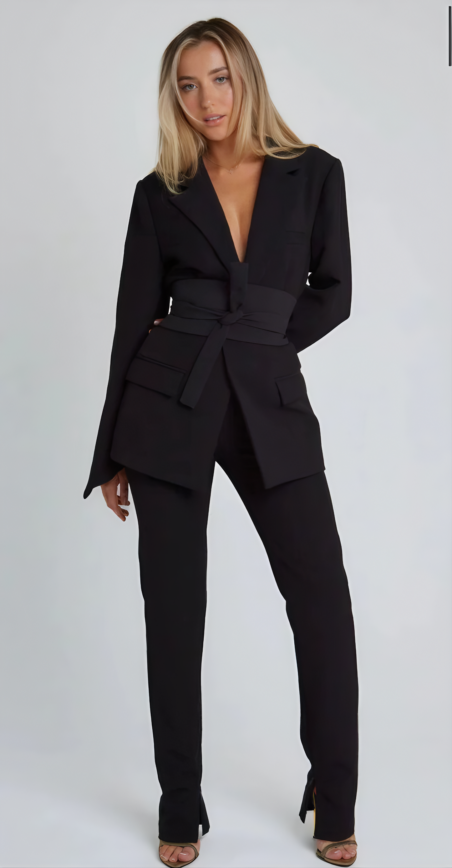 AIMEE | Getailleerde Blazer Met Tailleband