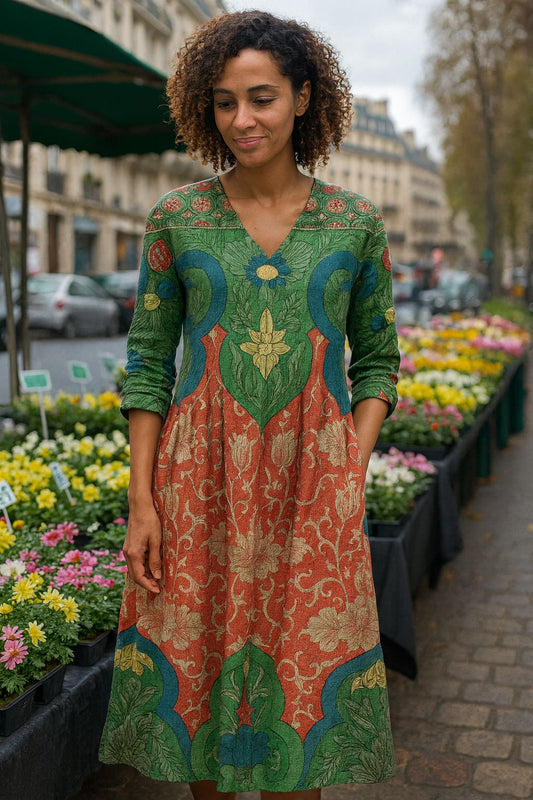 Heidi | Maxi-jurk Met Vintage Bloemenprint