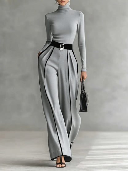VENA | Tweedelige Set met Contrastdetails