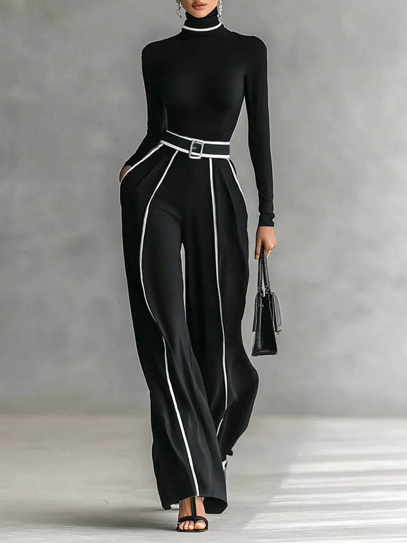 VENA | Tweedelige Set met Contrastdetails