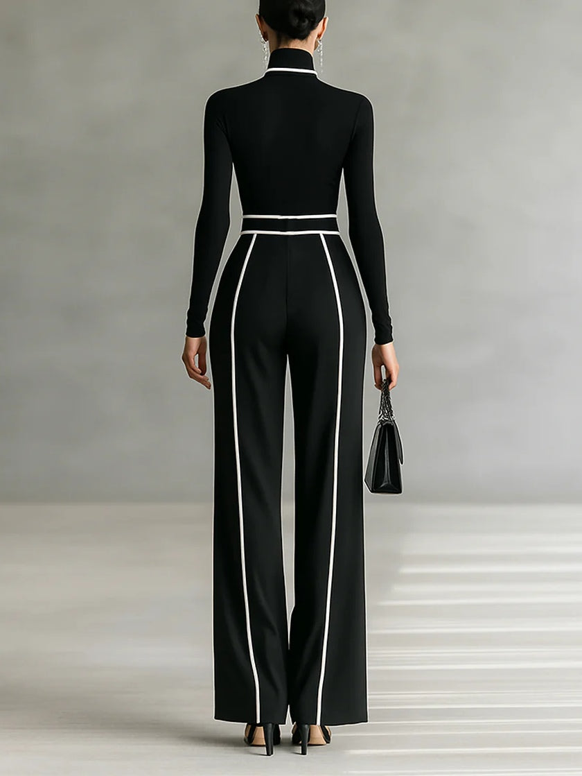 VENA | Tweedelige Set met Contrastdetails