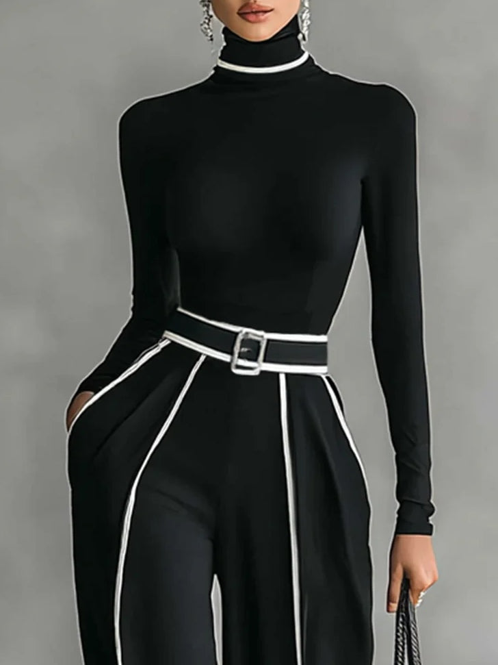VENA | Tweedelige Set met Contrastdetails
