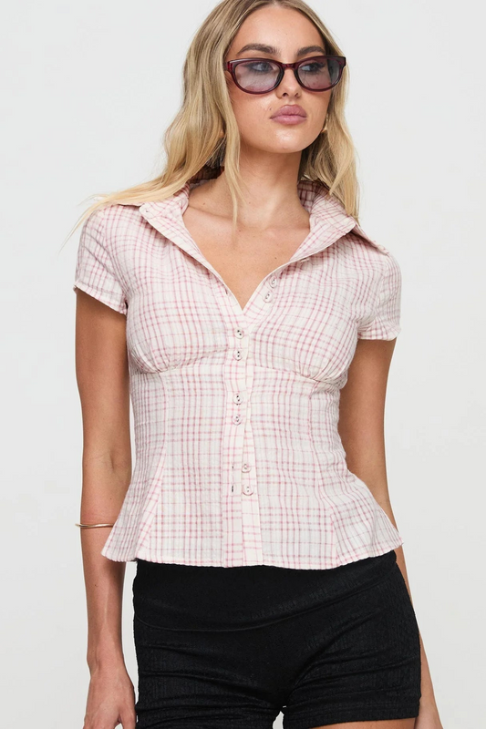 SIMONE | Getailleerd blouse-shirt
