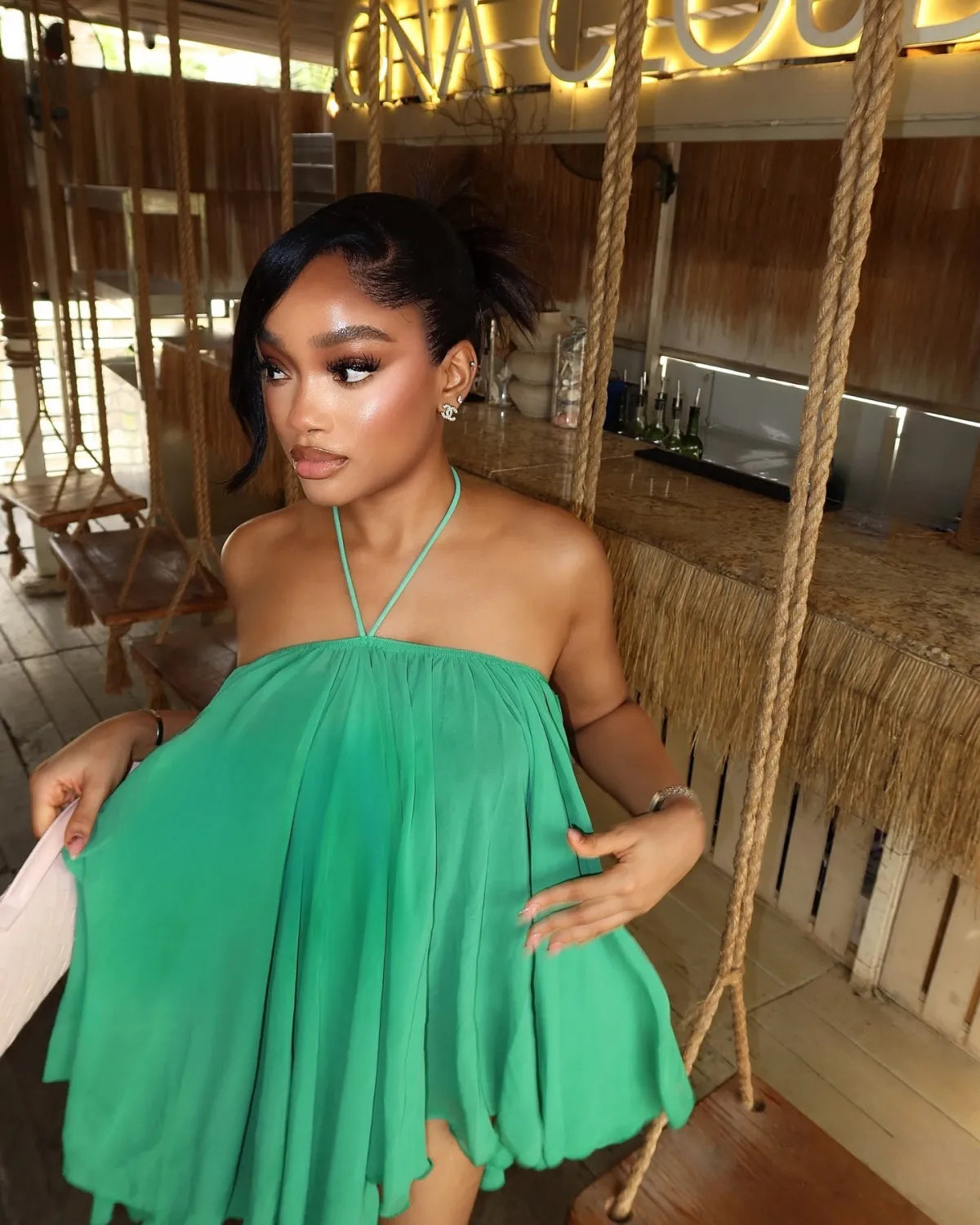 SOPHIA | Chiffon Mini Jurk