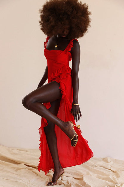 ARIELA | Ruches Maxi Jurk